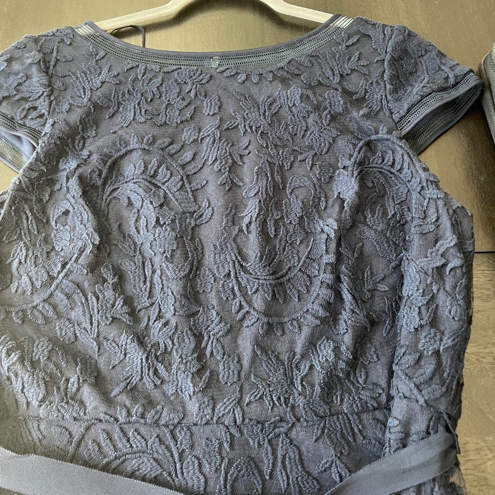 Adrianna Papell Women's Blue Lace Overlay Dress Size 14 - Picture 5 of 7
